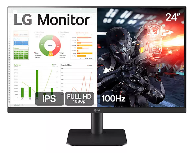 Monitor Gamer LG 24MS500-B 24ms Ips Fullhd 100hz Ajuste De Inclinação Negro