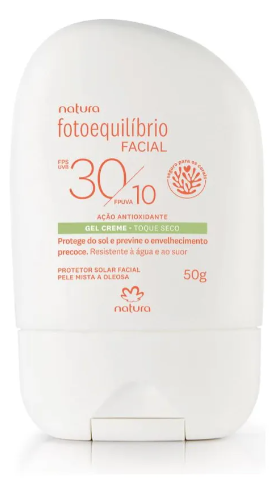 Protetor Solar Facial Gel Creme Natura Fotoequilíbrio Fps30