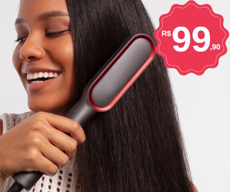 Escova Alisadora Hair 3 em 1