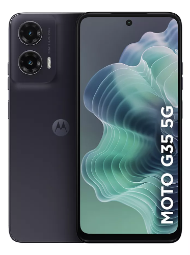 Smartphone Motorola Moto G35 5g - 128gb 12gb (4gb Ram+8gb Ram Boost) E Camera 50mp Com Ai Nfc Tela 6.7 Com Superbrilho - Grafite - Vegan Leather