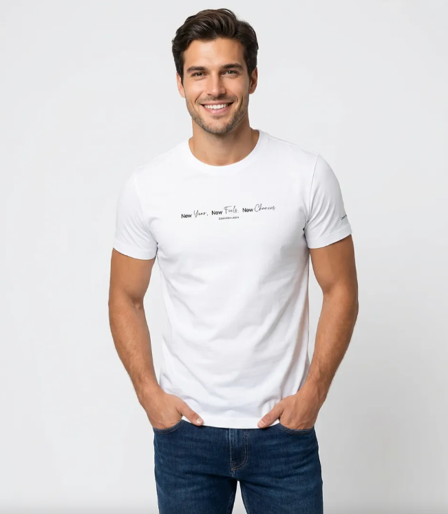 Camiseta Calvin Klein Logo Central Man